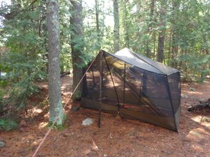 The only decent tent pad in the back part of the site