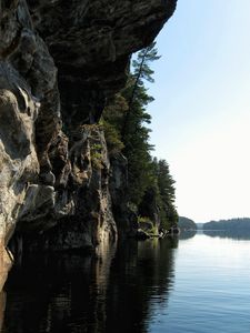 Searching for pictographs on Quetico Lake