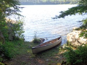 Sandy landing and swim area