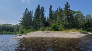 View from water of campsite 3