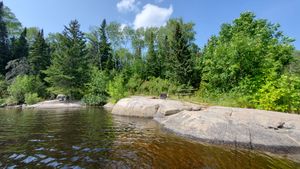 view of campsite 4 from water