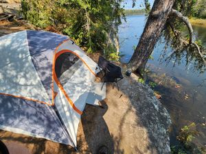 Tent Pad over the water