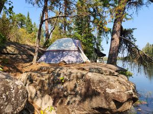 Tent Pad over the Water