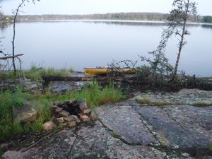 Burned Artery campsite looking west