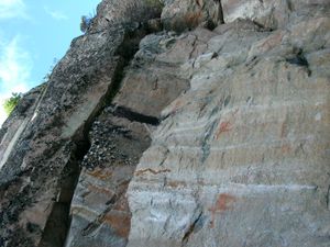 Pictographs and lichen