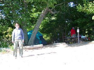 View into the site from the beach