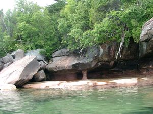 Sea cave column