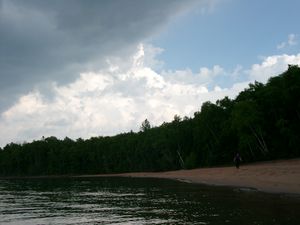 Long view down the beach